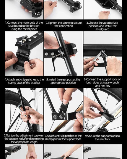 ROCKBROS Bicycle Luggage Carrier Aluminum Alloy Shelf MTB Cycling Bicycle Front Rack With Taillight Seatpost Bag Holder Stand