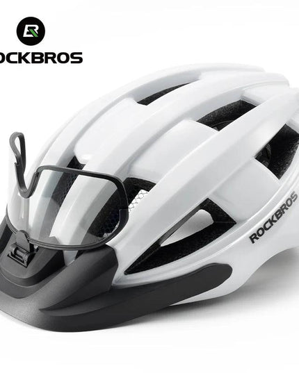 ROCKBROS Ultra-Light Cycling Helmet Taillight Magnetic Goggles Integrated Bicycle Helmet High Quality Protection Mtb Road
