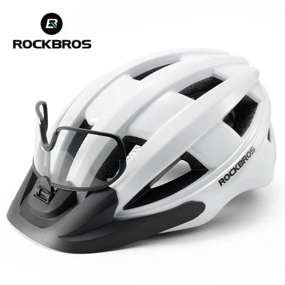 ROCKBROS Ultra-Light Cycling Helmet Taillight Magnetic Goggles Integrated Bicycle Helmet High Quality Protection Mtb Road