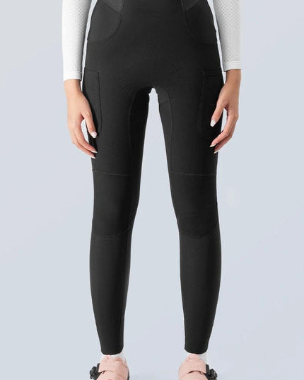 ROCKBROS TVI Series Bicycle Pants Pads Italy Imported Fleece Warm Windproof Tights Leggings High Elasticity Cycling Trousers