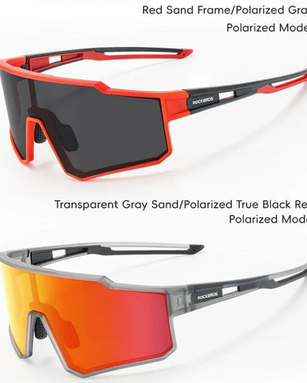 ROCKBROS Polarized Photochromic Glasses Cycling Sunglasses Outdoor Sports UV400 MTB Road Women Men Bicycle Goggles Adjustable