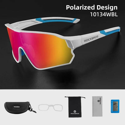 ROCKBROS Bicycle Polarized Glasses UV400 Sport Cycling Glasses Mtb Mountain Bike Eyewear Sunglasses Outdoor Running Goggles