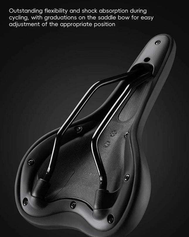 ROCKBROS Bicycle Saddle Comfortable Cycling Cushion Shock Absorption Wear-Resistant Bike Saddle PU Leather Breathable Cushion