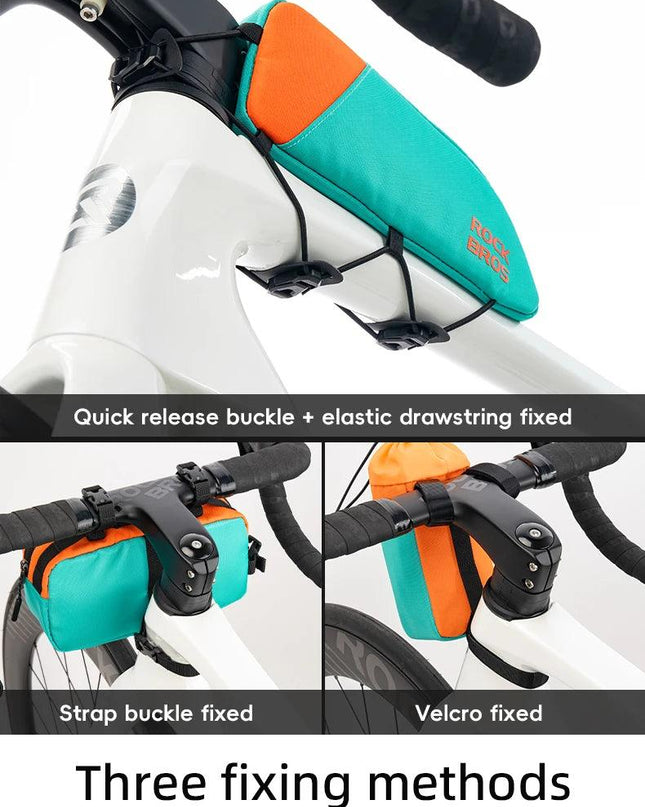 ROCKBROS Bicycle Bag Set Waterproof Combo Bag Front Bag Triangle Tube Bag Polyester Portable Bottle Bag Long-Distance Travel Bag