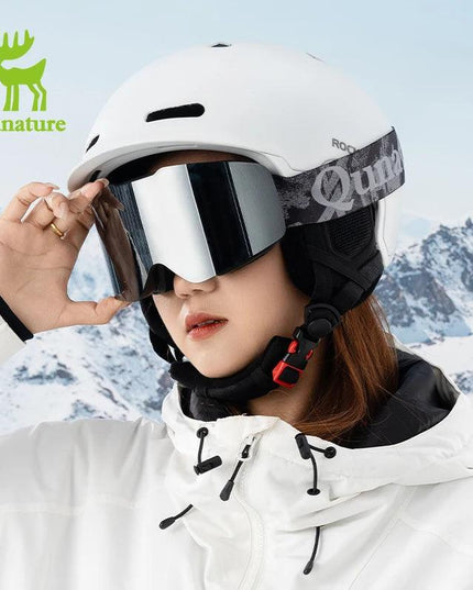 Qunature Ski Goggles Large Frame Snowboard Snow Goggles Double Layers UV400 Anti-fog Ski Glasses Skiing Outdoor Sport Eyewear