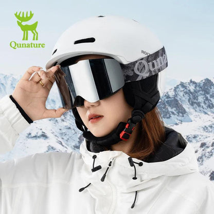 Qunature Ski Goggles Large Frame Snowboard Snow Goggles Double Layers UV400 Anti-fog Ski Glasses Skiing Outdoor Sport Eyewear