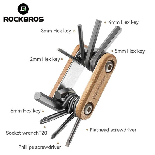 ROCKBROS 8 in 1 Bicycle Repair Tool Portable Bike Bicycle Screwdriver Repair Cycling Tool Mountain Bike Wrench Multi Tools