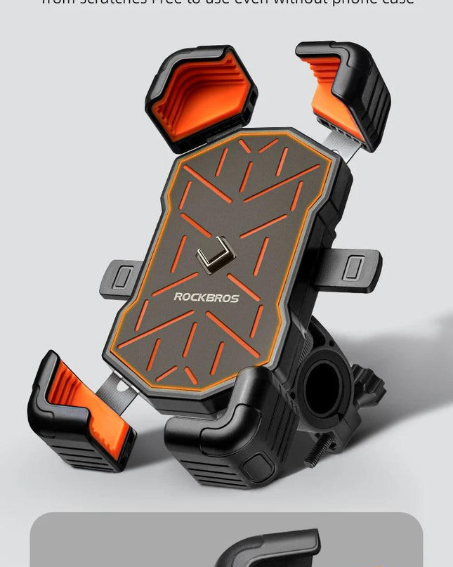 ROCKBROS Bike Phone Holder 360° View Universal Bicycle Phone Holder 4.5-7.2inch Mobile Phone Stand Shockproof Motorcycle Bracket