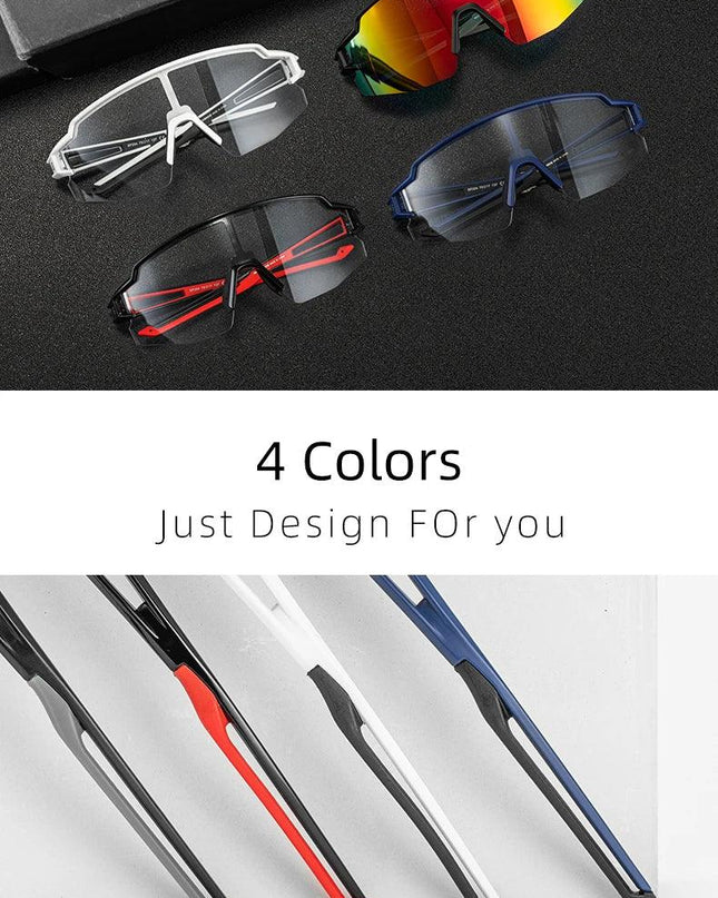 ROCKBROS Cycling Glasses Photochromic Eye Protecting Glasses Glasses Eyewear Goggles Windproof Bicycle Outdoor Sports Sunglasses