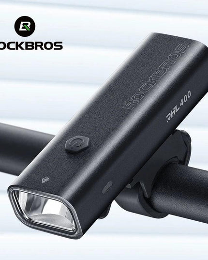 ROCKBROS Bike Light Rainproof Type-C Charging LED 2000mAh MTB Front Lamp Headlight Aluminum Ultralight Flashlight Bicycle Light
