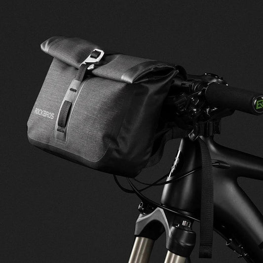 ROCKBROS 5-6L Bicycle Bag Waterproof Front Reflectice Tube Bike Bag MTB Large Capacity Handlebar Bag Front Frame Trunk Pannier