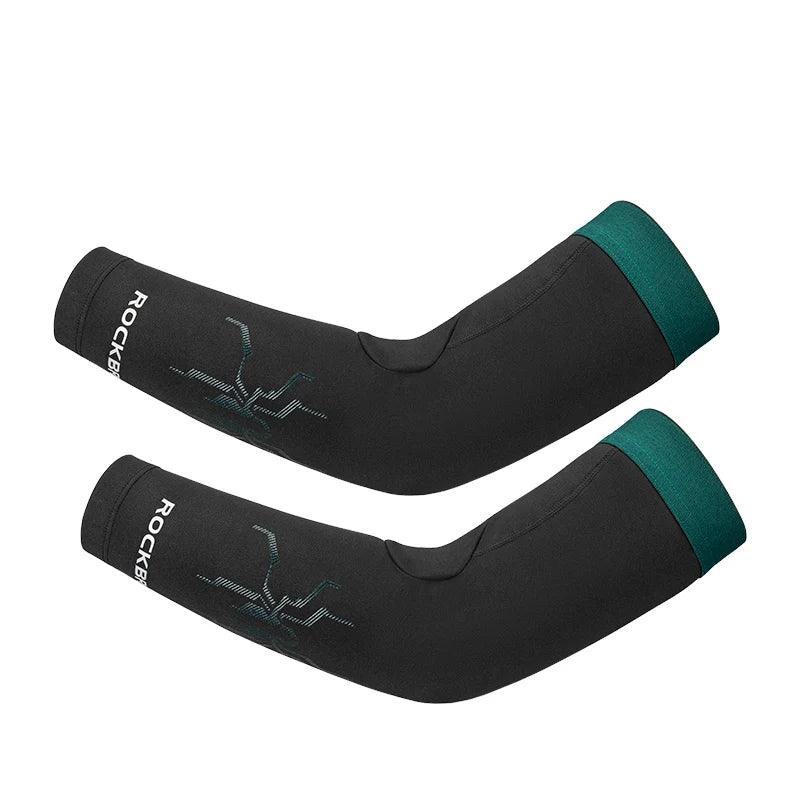 ROCKBROS Cycling Sleeve Leg Sleeve Windproof  Sports Fleece Sleeves Knee Braces Men Women Autumn Winter Warmth Cycling Equipment