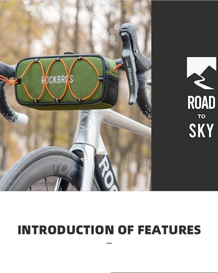 ROCKBROS ROAD TO SKY Cycling Bag Large Capacity Bicycle Handlebar Bag Front Suspension Bike Head Beam Hanger Bag Bike Accessary