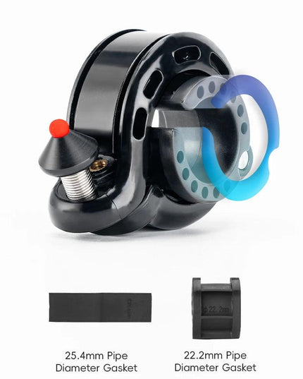 ROCKBROS Bicycle Bell MTB Road Cycling Horn Bike Handlebar Bell Q-Type Hidden Bell Safety Rainproof Anti-Slip Bike Accessories
