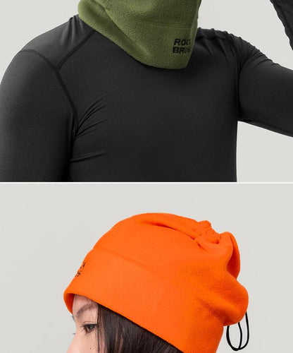 ROCKBROS Winter Scarf Hats Fleece Windproof Balaclava Hiking Warm Mask Bandana Ear Neck Cover Thermal Camping Sport Gear