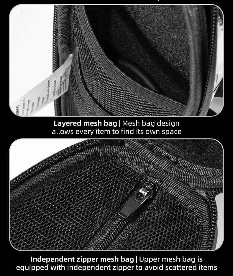 ROCKBROS Bicycle Trunk Bags 1L Hard Shell Bicycle Top Tube Bag MTB Road Bike Tools Storage Package Fashion Bicycle Accessories