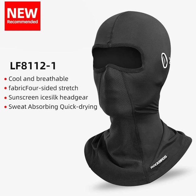 ROCKBROS Cycling Mask Summer UV Protection Balaclava Glasses Face Breathable Hole Men Women Quick-Drying Bicycle Ice silk Mask