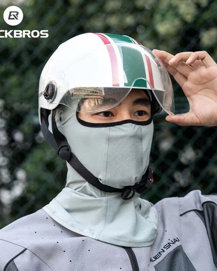 ROCKBROS UV Protection Face Cover Summer Cool Balaclava Ice Silk Anti-UV Cycling Full Face Cap Riding Headgear Masks Breathable