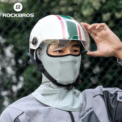 ROCKBROS UV Protection Face Cover Summer Cool Balaclava Ice Silk Anti-UV Cycling Full Face Cap Riding Headgear Masks Breathable