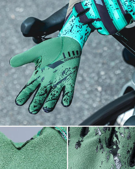 ROCKBROS Winter Cycling Gloves Ski Gloves Breathable Warmer MTB Bike Gloves Outdoor Motorcycle Riding Windproof Anti-slip Gloves