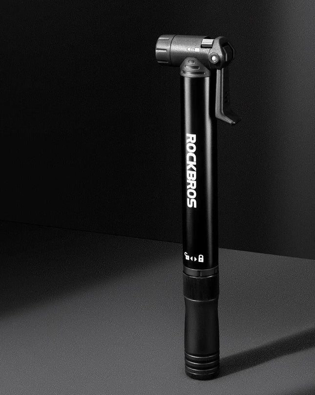 ROCKBROS Portable Pocket Pump With Ratchet 120PSI AV/FV Aluminum Alloy Ultralight Bicycle Tire Pump Inflator Cycling Tire Pump