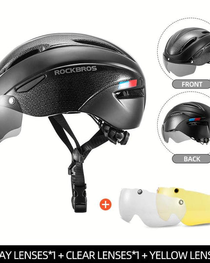 ROCKBROS Bicycle Helmet Cycling LED Light Rechargeable Cycling Helmet Mountain Road Bike Helmet Sport Safe Hat For Man