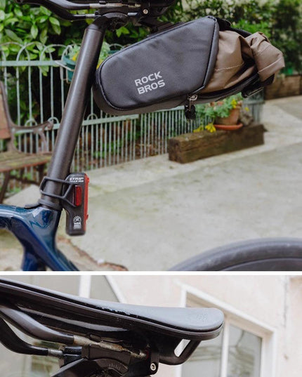 ROCKBROS Cycling Tail Bag Detachable Seat Pack Bag Large Capacity Waterproof Portable Riding Adjustable Bike Bag 0.8L-1.3L