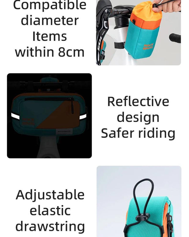 ROCKBROS Bicycle Bag Set Waterproof Combo Bag Front Bag Triangle Tube Bag Polyester Portable Bottle Bag Long-Distance Travel Bag
