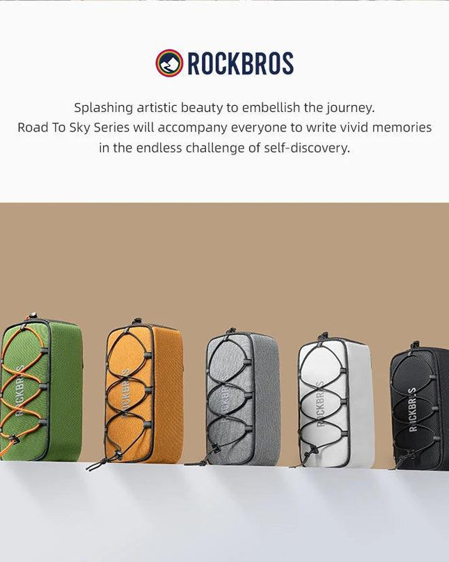 ROCKBROS ROAD TO SKY Cycling Bag Large Capacity Bicycle Handlebar Bag Front Suspension Bike Head Beam Hanger Bag Bike Accessary
