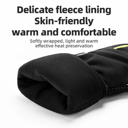 ROCKBROS Warm Heating Gloves Cycling Electric Heating Gloves Intelligent Sensing Winter Thermal Ski Long Glove Type-C charging