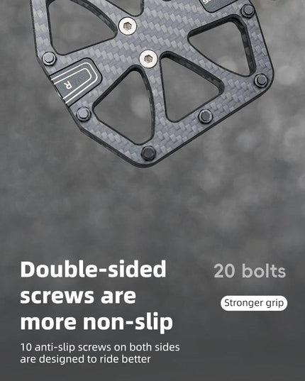 ROCKBROS Ultra-Light Carbon Fiber Pedals 3-Bearing MTB Bicycle Pedals Labor Saving Waterproof Anti-Slip Road Mountain Bike Pedal