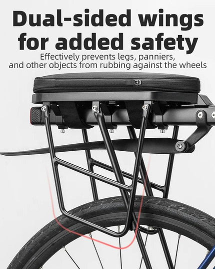ROCKBROS Bicycle Luggage Carrier Aluminum Alloy Shelf MTB Cycling Bicycle Front Rack With Taillight Seatpost Bag Holder Stand