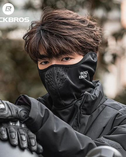 ROCKBROS Scarf Warm Fleece Neck Mask Outdoor Windproof Neck Warmer For Bike Motorcycle Ear Cover Breathable Scarf Men Women