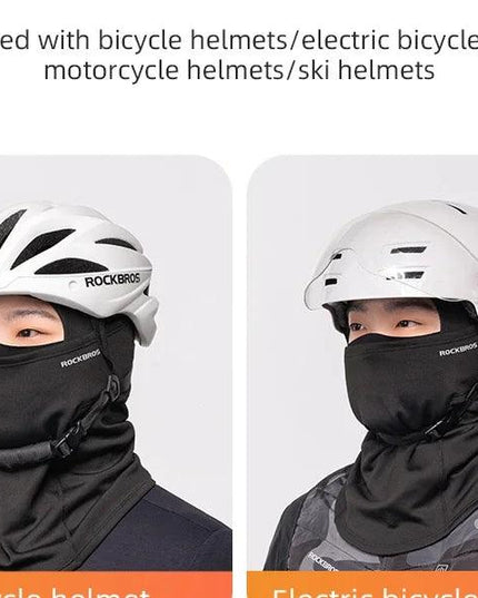 ROCKBROS Winter Windproof Warm Fleece Mask Balaclava Face Mask Men Soft High Elasticity Cycling Ski Fishing Mask Outdoor Sports