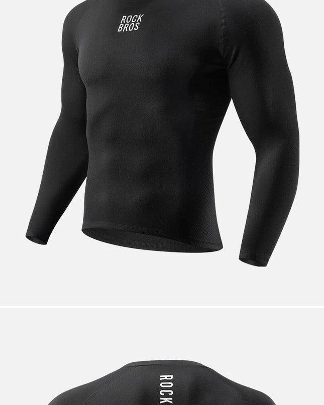 ROCKBROS Winter Cycling Underwear Warm Breathable Moisture Wicking First Layer Bicycle Clothing for Men Cycling Base Layer Sport