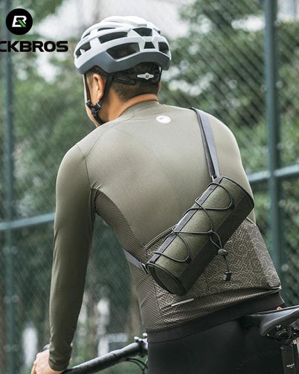 ROCKBROS Bicycle Bag Front Portable Handlebar Pannier 2L Big Capacity Multifunctional Shoulder Bag Reflectice Tube Bike Bag