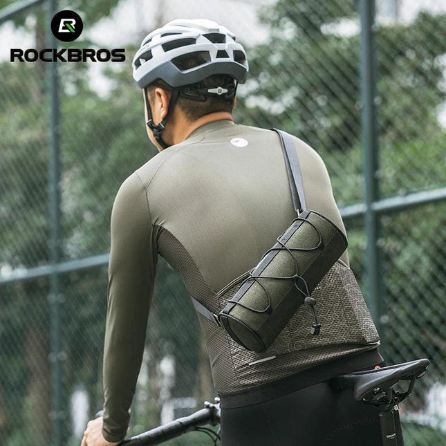 ROCKBROS Bicycle Bag Front Portable Handlebar Pannier 2L Big Capacity Multifunctional Shoulder Bag Reflectice Tube Bike Bag