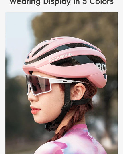 ROCKBROS Cycling Helmet Ultralight Safety Road Mountain Bike Helmet Adjustable Intergrally-molded Outdoor Racing Road Helmet