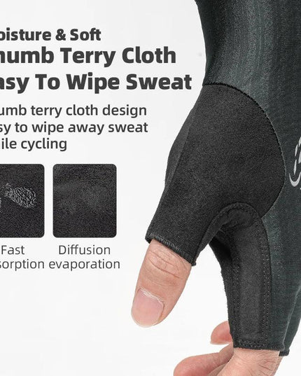 ROCKBROS Cycling Gloves Summer Bicycle Half Finger Gloves Shockproof Anti-Slip Fingerless Gloves Bike Breathable MTB Road Gloves