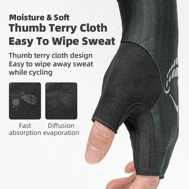 ROCKBROS Cycling Gloves Summer Bicycle Half Finger Gloves Shockproof Anti-Slip Fingerless Gloves Bike Breathable MTB Road Gloves