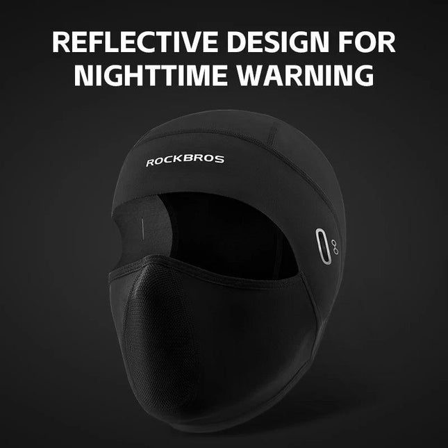 ROCKBROS Warm Windproof Cycling Cap Full Face Mask Fleece Thermal Helmet Head Cover Balaclava Ski Bicycle Motorcycle Head Hat