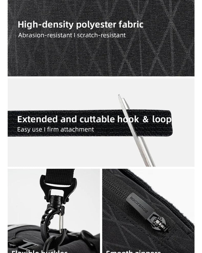 ROCKBROS Combination Bike Bag Triangle Bag Front Tube Bag Large Capacity MTB Road Frame Bag Reflective Bicycle Accessories