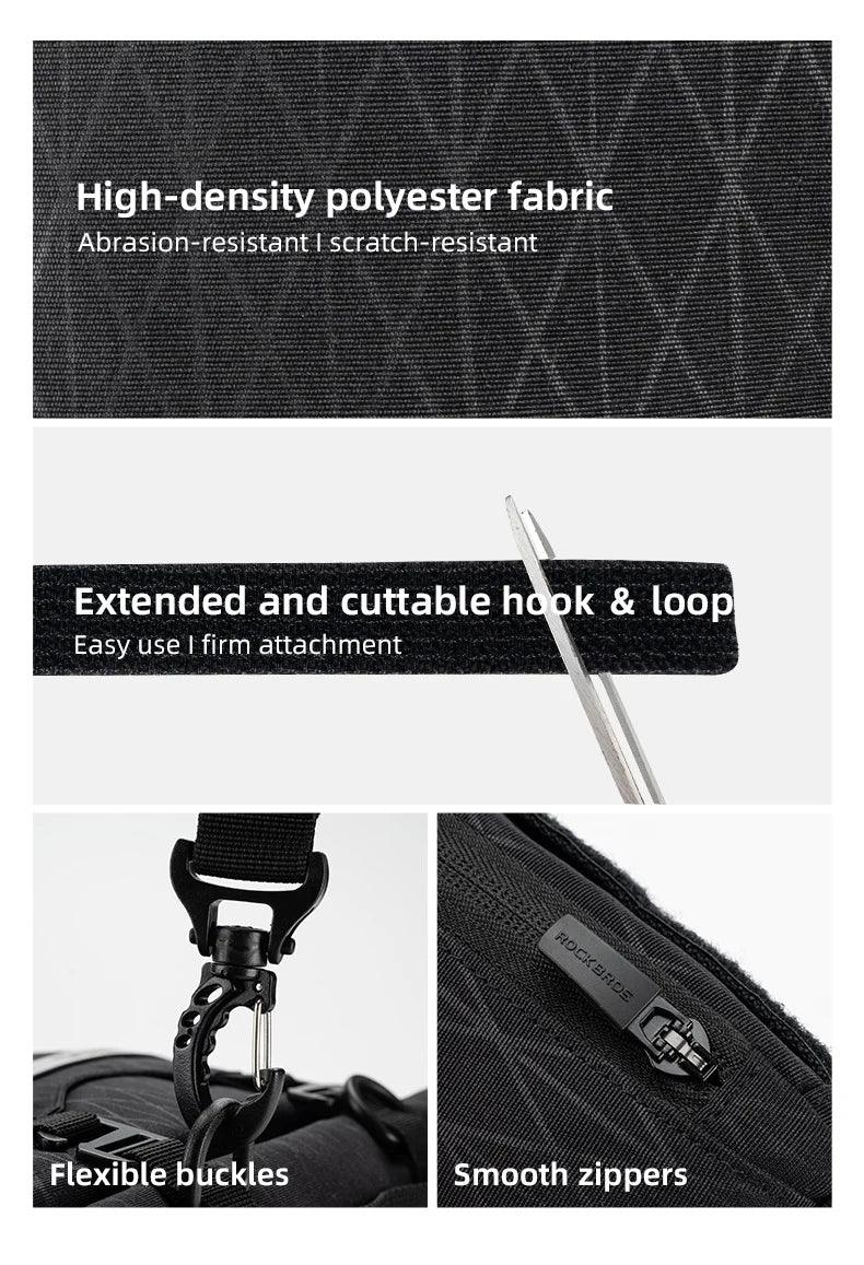 ROCKBROS Combination Bike Bag Triangle Bag Front Tube Bag Large Capacity MTB Road Frame Bag Reflective Bicycle Accessories