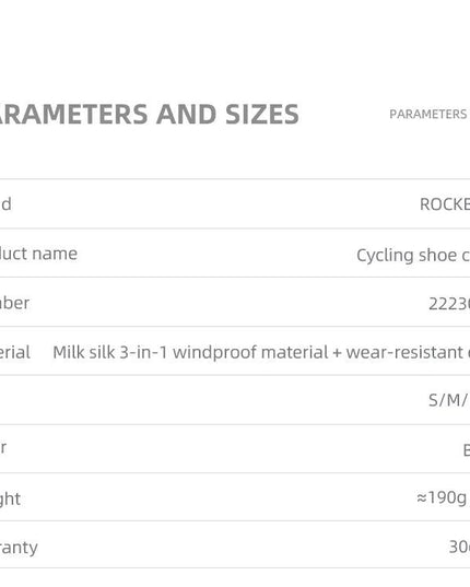 ROCKBROS Winter Cycling Shoe Covers Warm Thermal  Shoes Covers Windproof MTB Road Bike Racing Shoe Covers With YKK Zipper