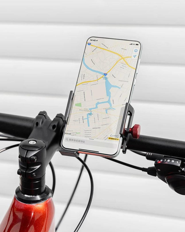 ROCKBROS Bicycle Phone Holder S Clip Ring Holder Aluminum Alloy Anti-Slip for 4.7-7.09inch Phones Moto Motorcycle Stand Bracket
