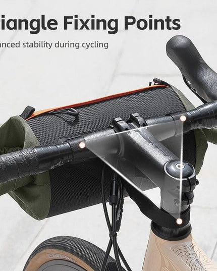 ROCKBROS Bike Bag Portable Handlebar Pannier 2.4L Big Capacity Shoulder Bag  Frame Tube Bag Elastic Band Bicycle Accessoriescase