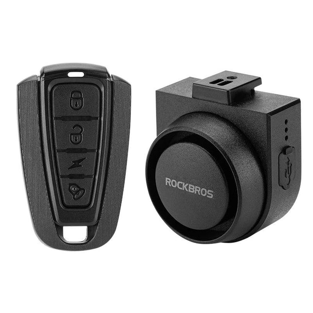 ROCKBROS Bicycle Bell Type-C Anti Theft Electric Horn Wireless Remote Control IPX5 Bike Hidden Installation Bicycle Accessory
