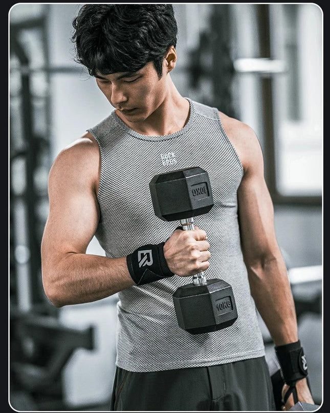 ROCKBROS Fitness Wrist Wraps Gym Adjustable Wrist Bandages Protector Wrist Support Sports Fitness Wrist Protection Sleeve A Pair