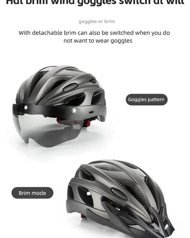 ROCKBROS Bicycle Helmet Men EPS Integrally-molded Breathable Cycling Helmet Men Women Goggles Lens Aero MTB Road Bike Helmet