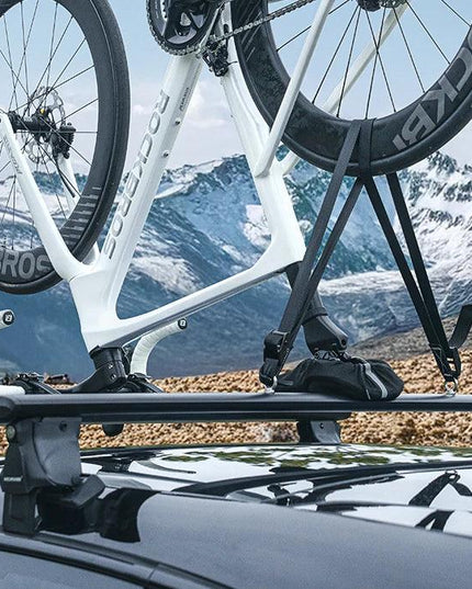 ROCKBROS Portable Bike Bicycle Rack Stand MTB Road Bike Travel Bicycle Roof Racks Carrier Quick Install Inverted Bike Roof Rack